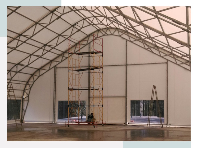 Шатровые ангары в Бугульме